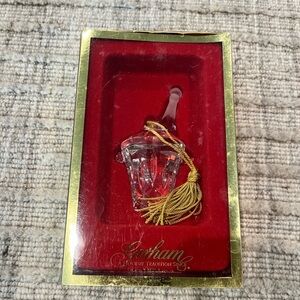 Gorham Crystal Bell with Gold Accent